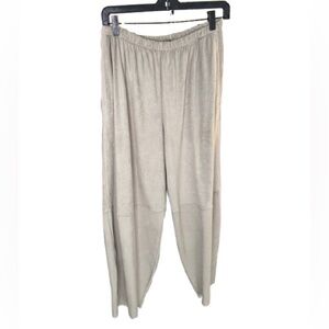Bryn Walker Taupe Pants Size 8 | Relaxed Microsuede-Like Casual Style